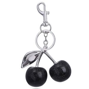 Elegant Black Cherry Keychain
